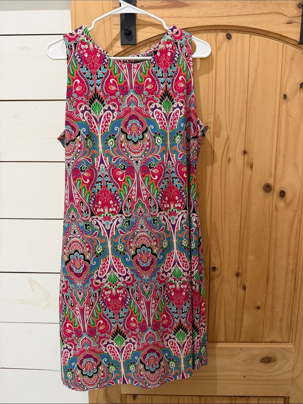 Tommy Hilfiger Sleeveless Pink Paisley Print Shift Dress